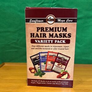 Premium Hair Masks Variety Pack - Red, Blue, Brown
